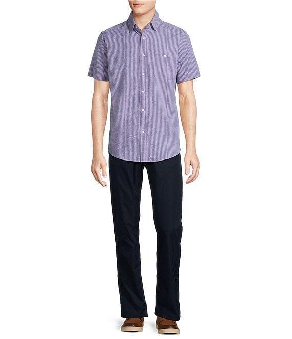 Cremieux Blue Label Performance Stretch Stripe Seersucker Short Sleeve Woven Shirt Product Image