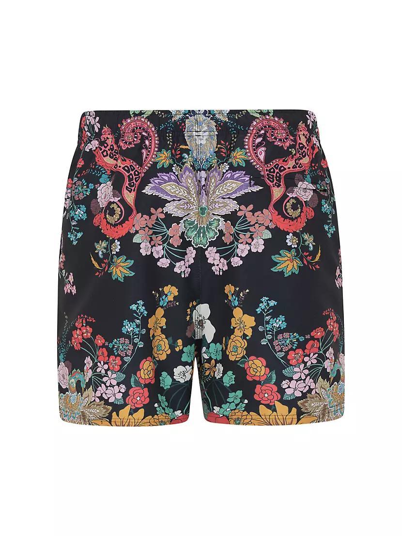 Mid-Length Floral Board Shorts Product Image