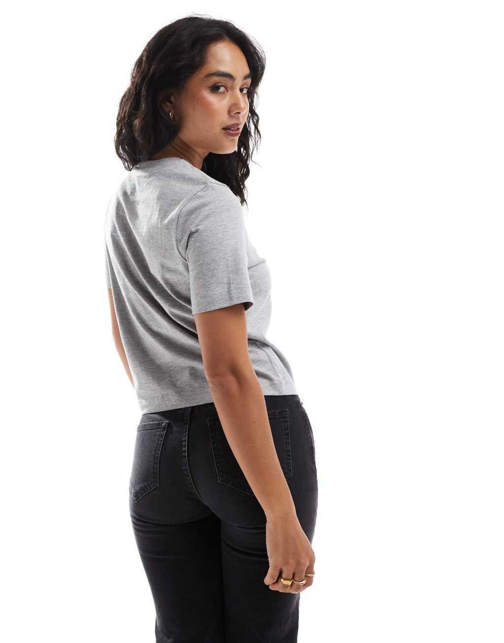 Cotton On classic tee with sporty graphic in gray Product Image