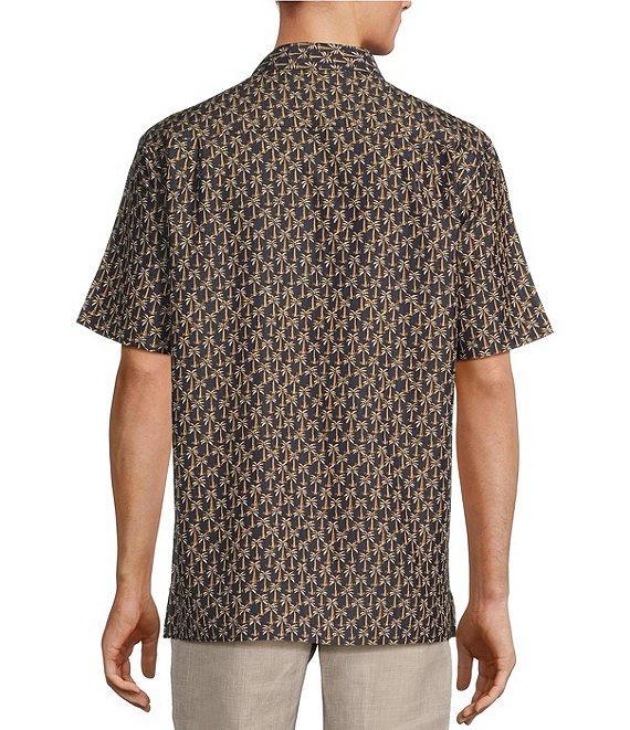 Caribbean Mini Palm Print Short Sleeve Woven Shirt Product Image