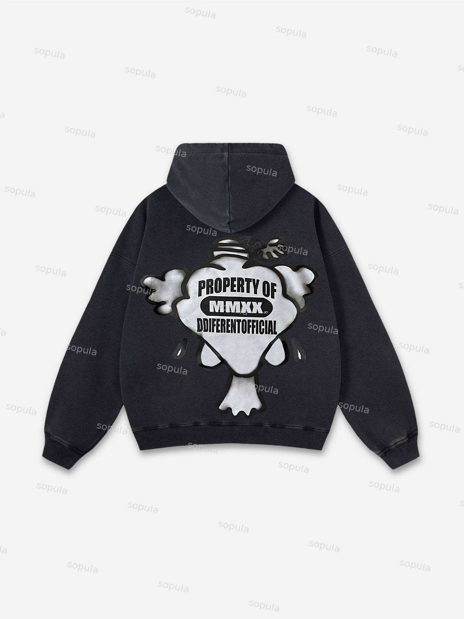 Sopula Child Of God Print Acid Washed Hoodie Product Image