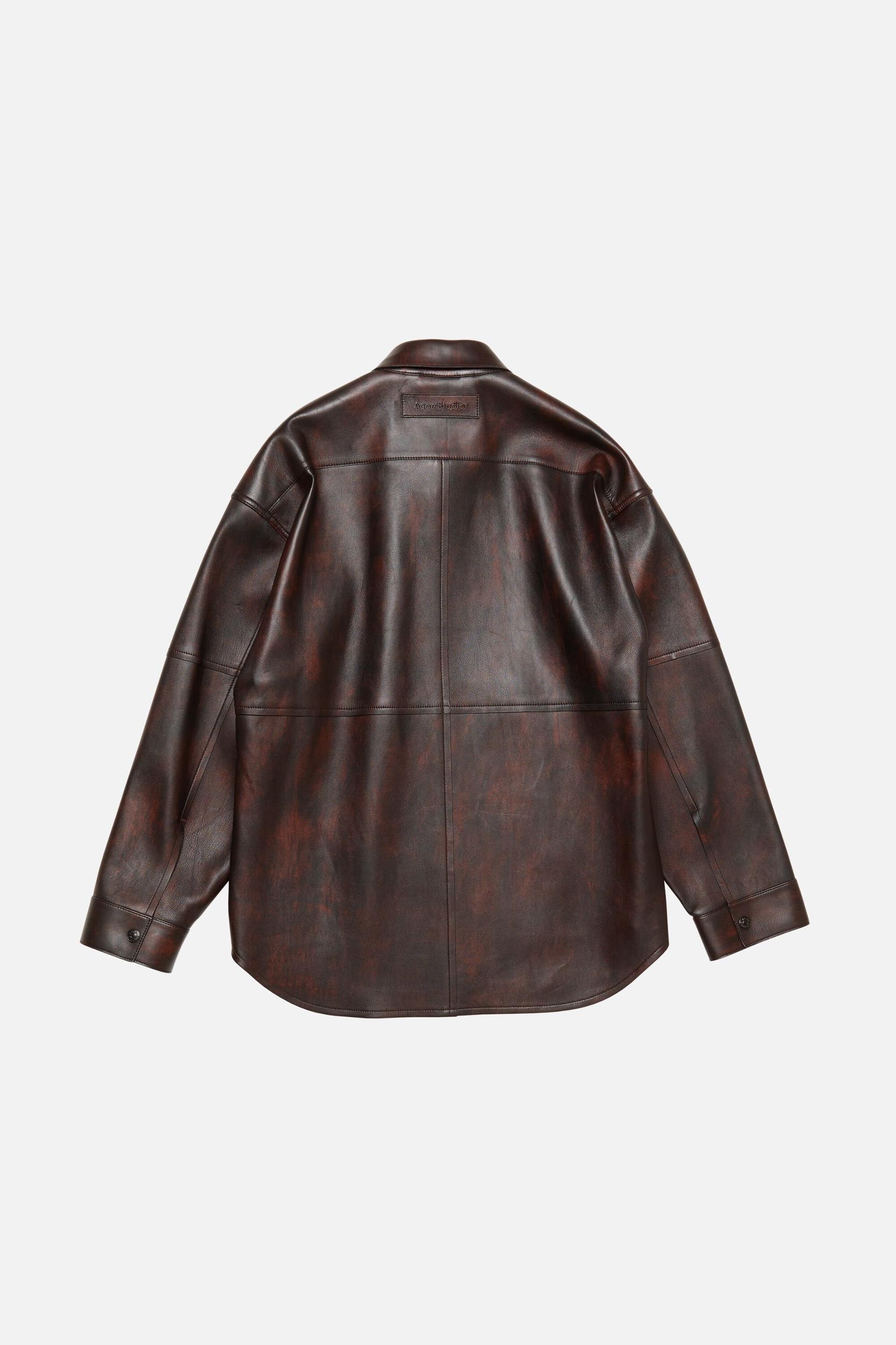 Leather shirt jacket Product Image