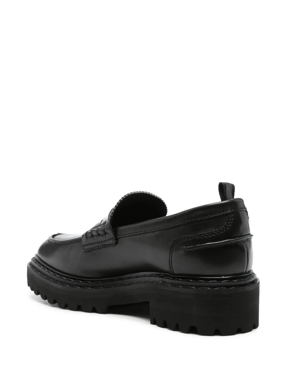 OFFICINE CREATIVE Provence Leather Loafers In Black Product Image