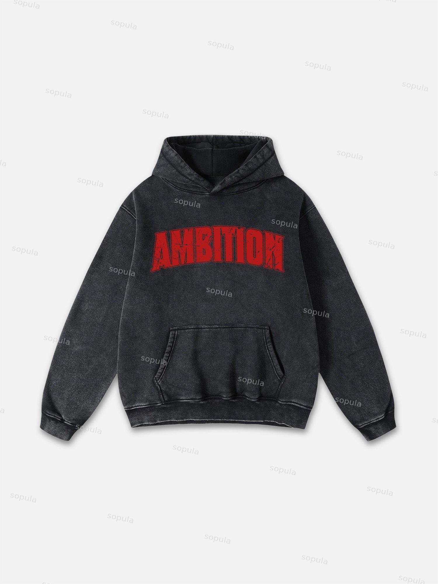 Ambition Legendary Boxer Portrait Graphic Washed Hoodie Product Image