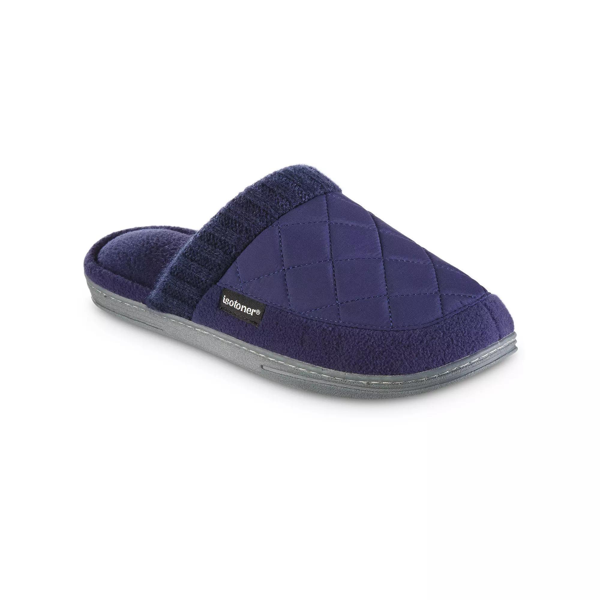 isotoner Levon Men's Quilted Clog Slippers, Size: XL, Blue Product Image