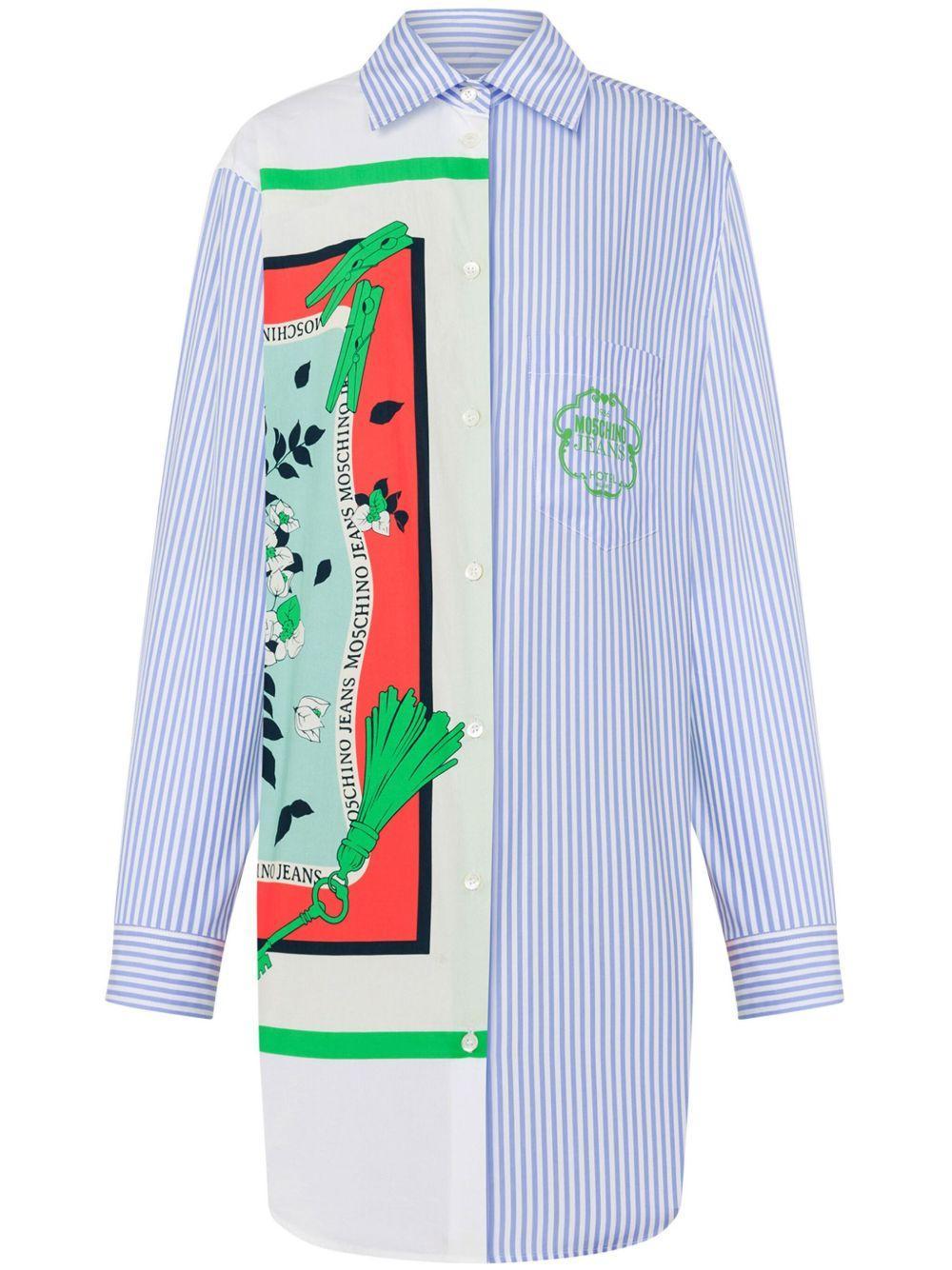 patchwork shirt dress Product Image