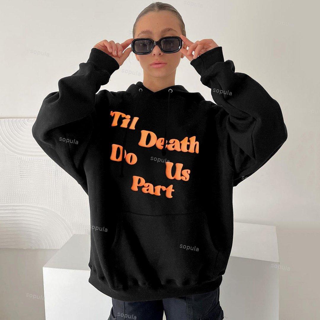 Sopula Til Death Do Us Part Puff Print Graphic Hoodie Product Image