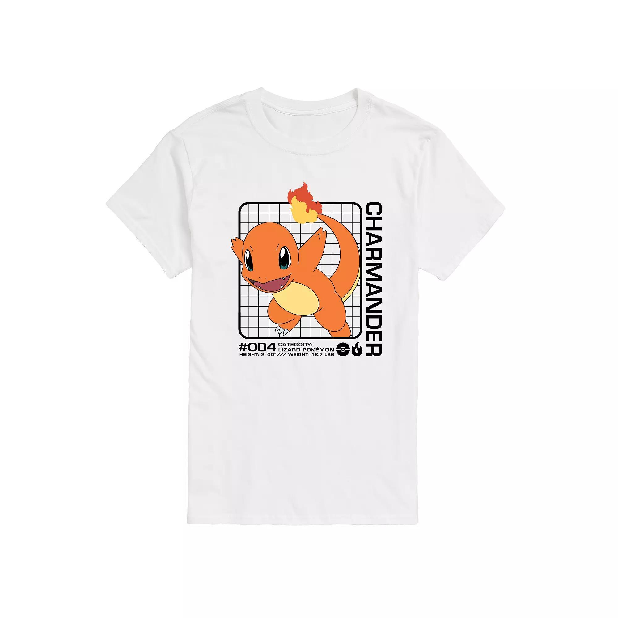 Big & Tall Pokemon Charmanders Stats Graphic Tee, Mens Product Image