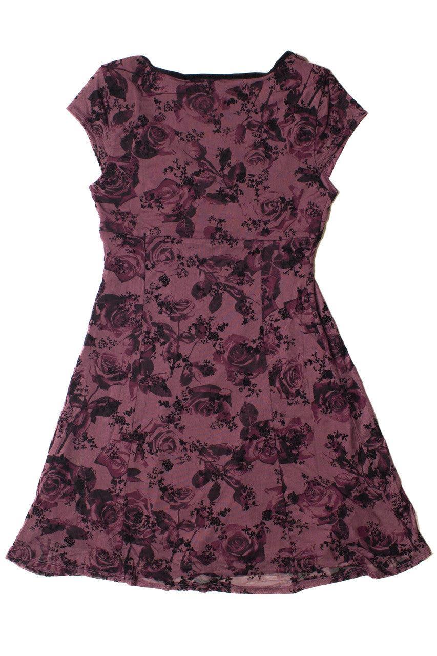 Mesh Fit & Flare Floral Mini Dress Product Image