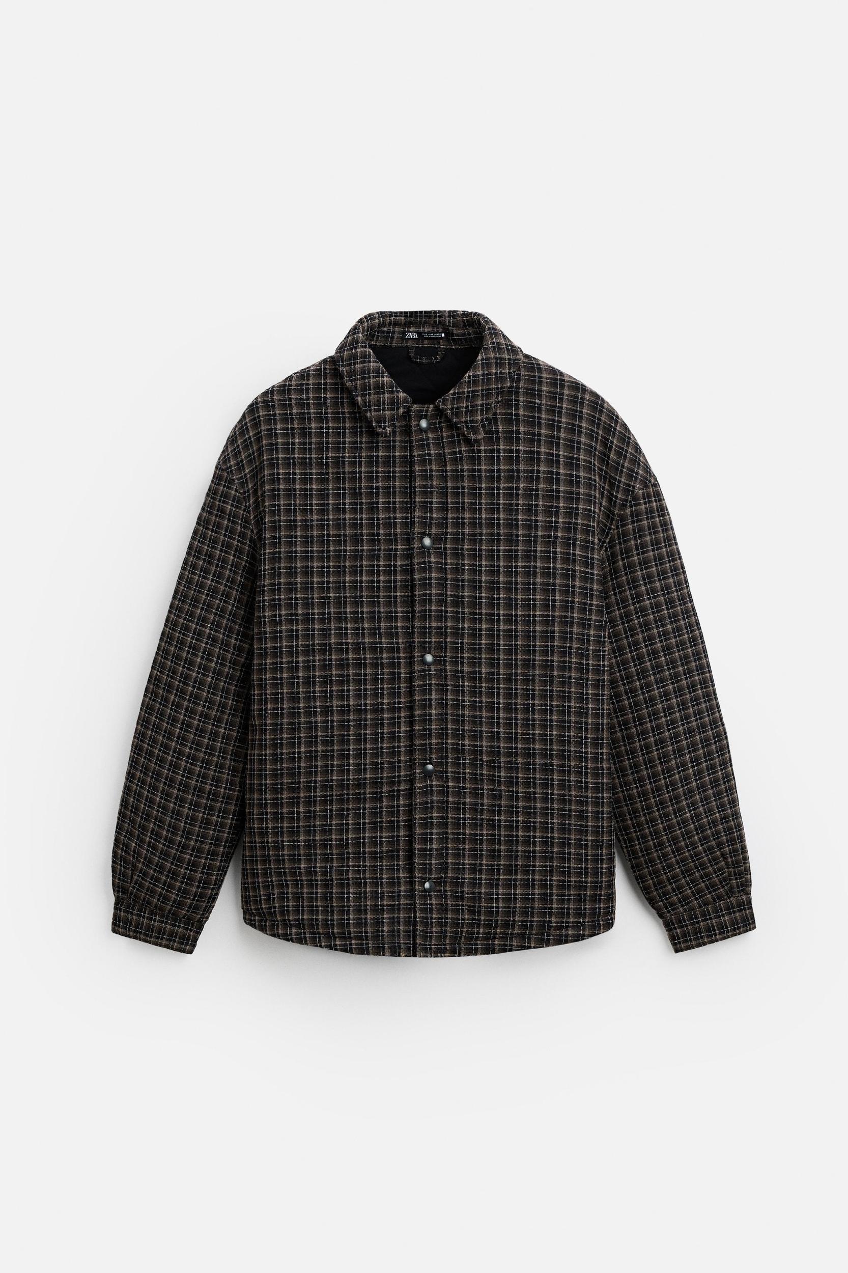 QUILTED PLAID OVERSHIRT Product Image