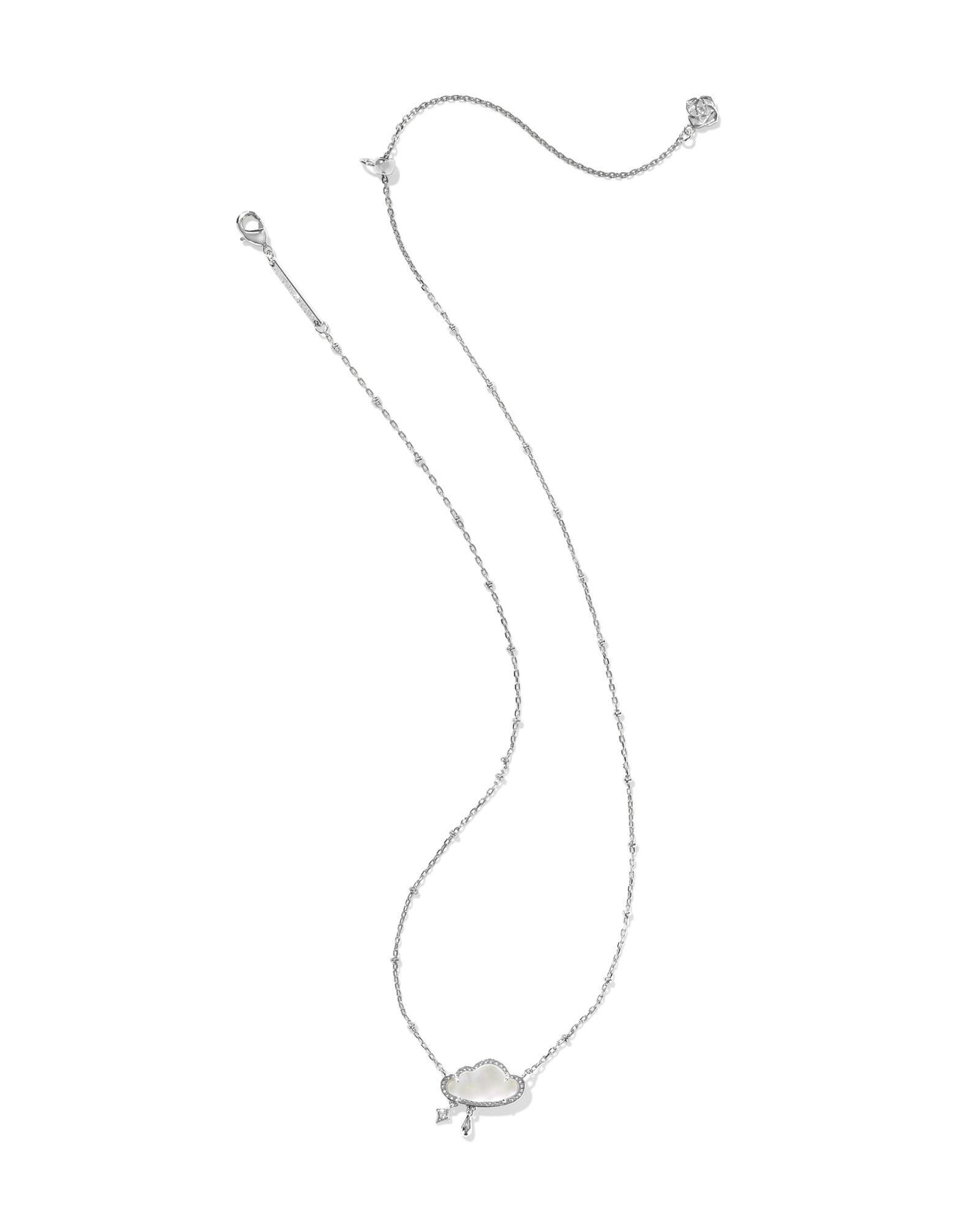 Celeste Cloud Silver Short Pendant Necklace Product Image