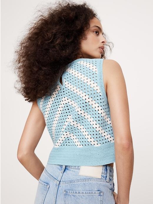 Embroidered Cotton Crochet Top Product Image