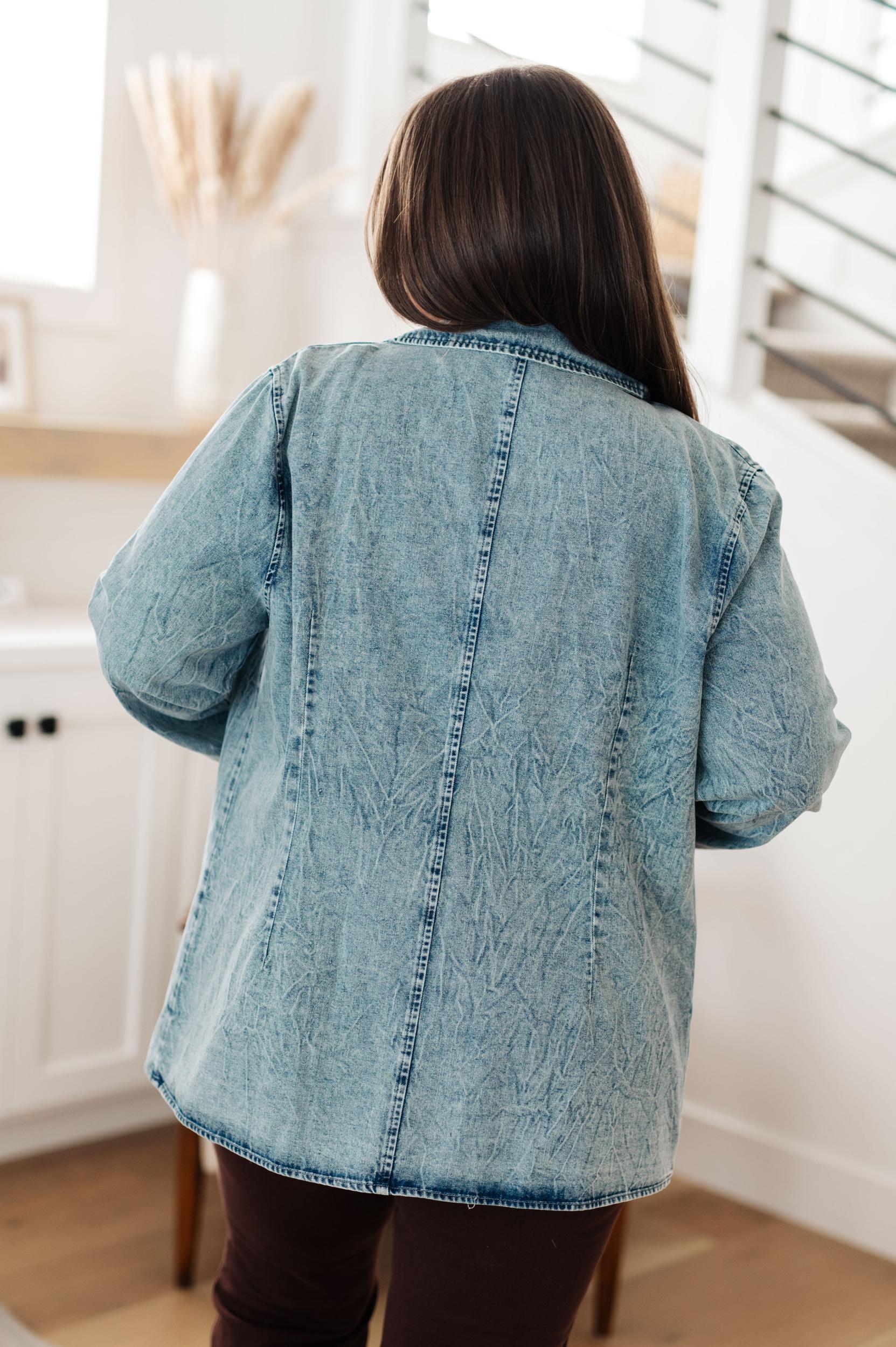 Business Brunch Denim Blazer - ONLINE EXCLUSIVE! Product Image