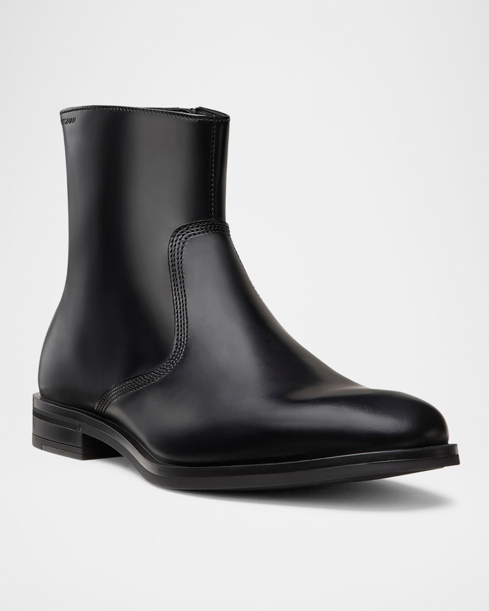 Men's Angel Leather Zip Ankle Boots Product Image