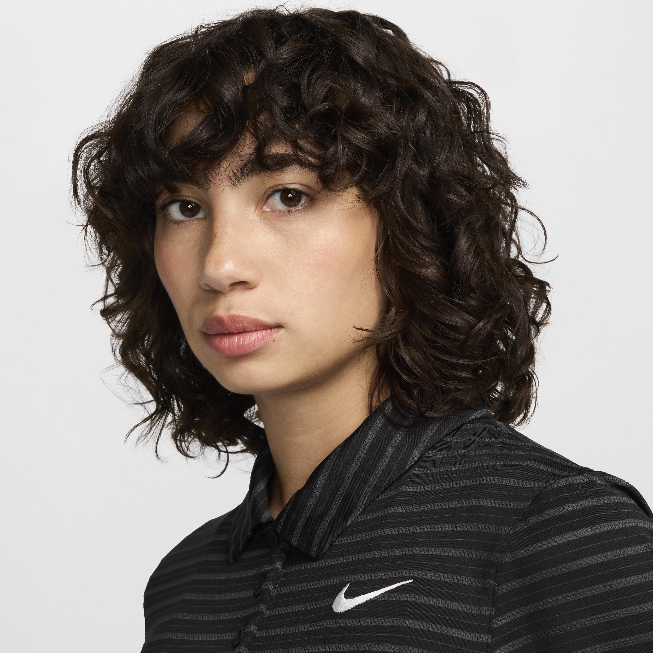 Nike Womens Victory Dri-FIT Short-Sleeve Striped Golf Polo Product Image