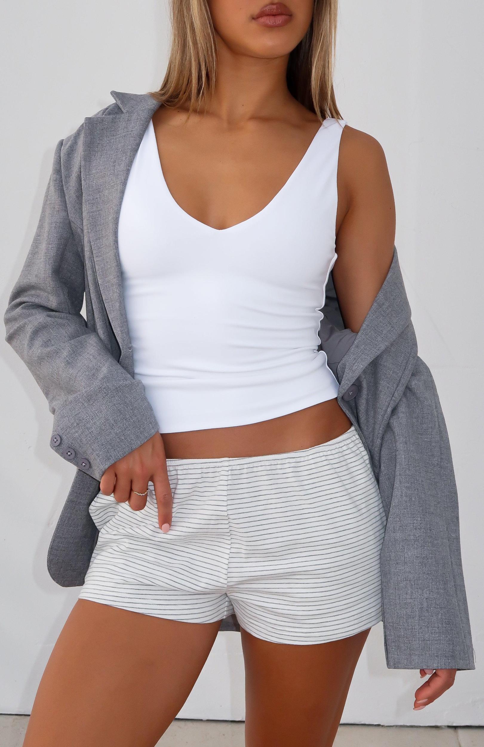 Consider This V Neck Tank White Product Image