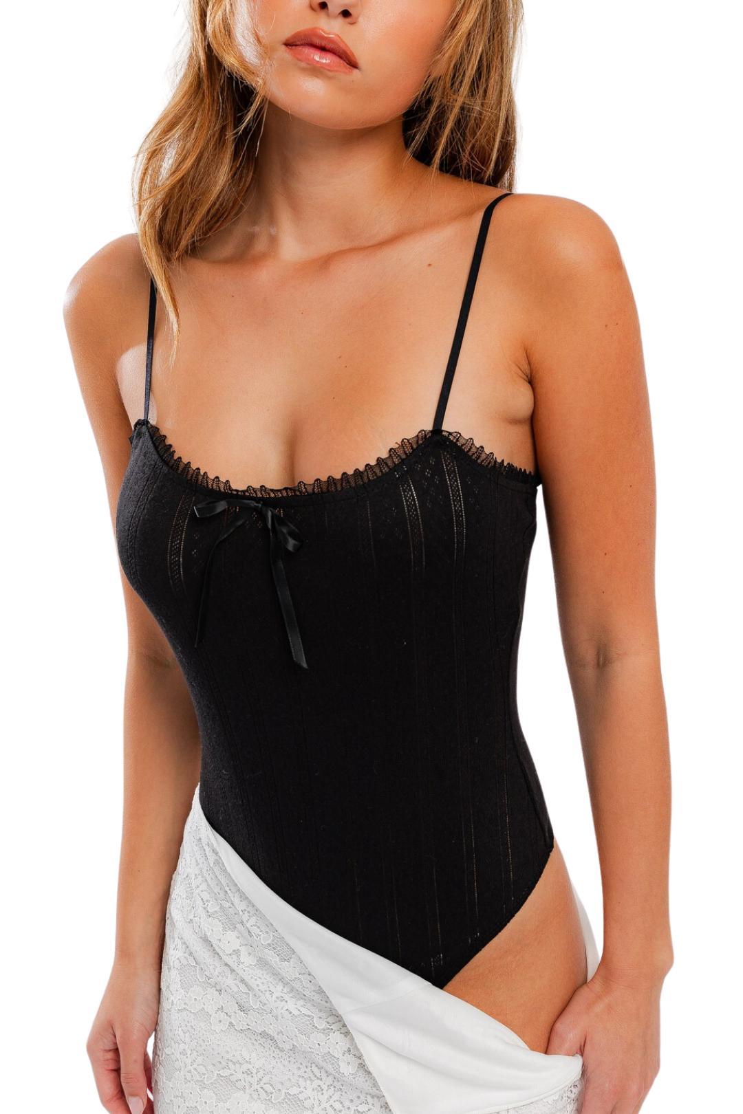 Lace Trim Bodysuit Product Image