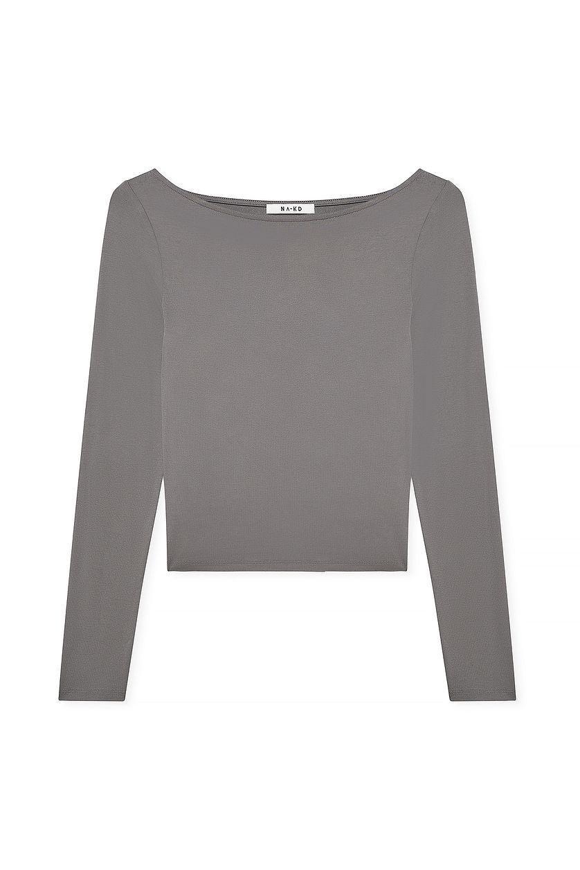 Boat Neck Long Sleeve Top Product Image