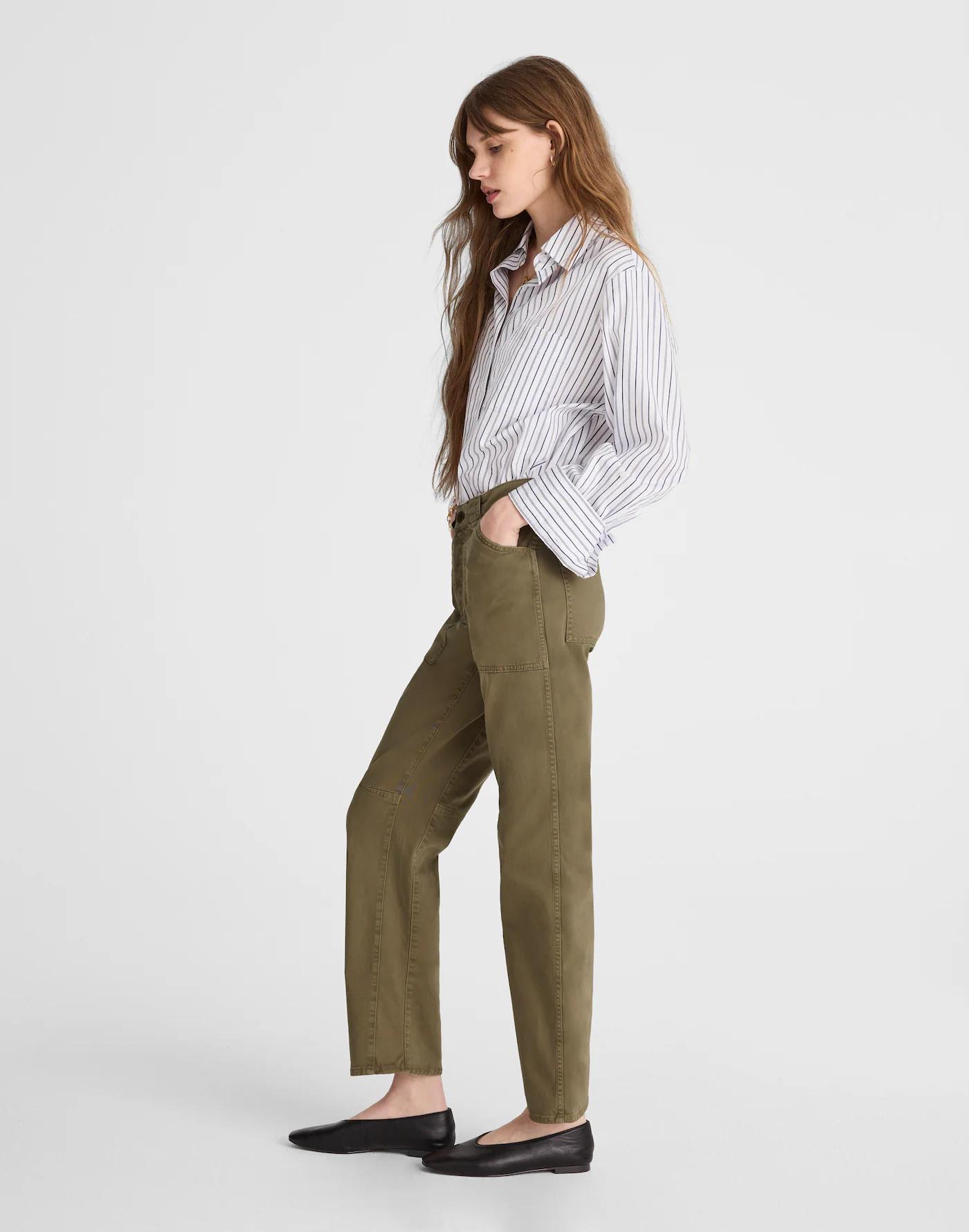 The Darted Barrel-Leg Utility Pant Product Image