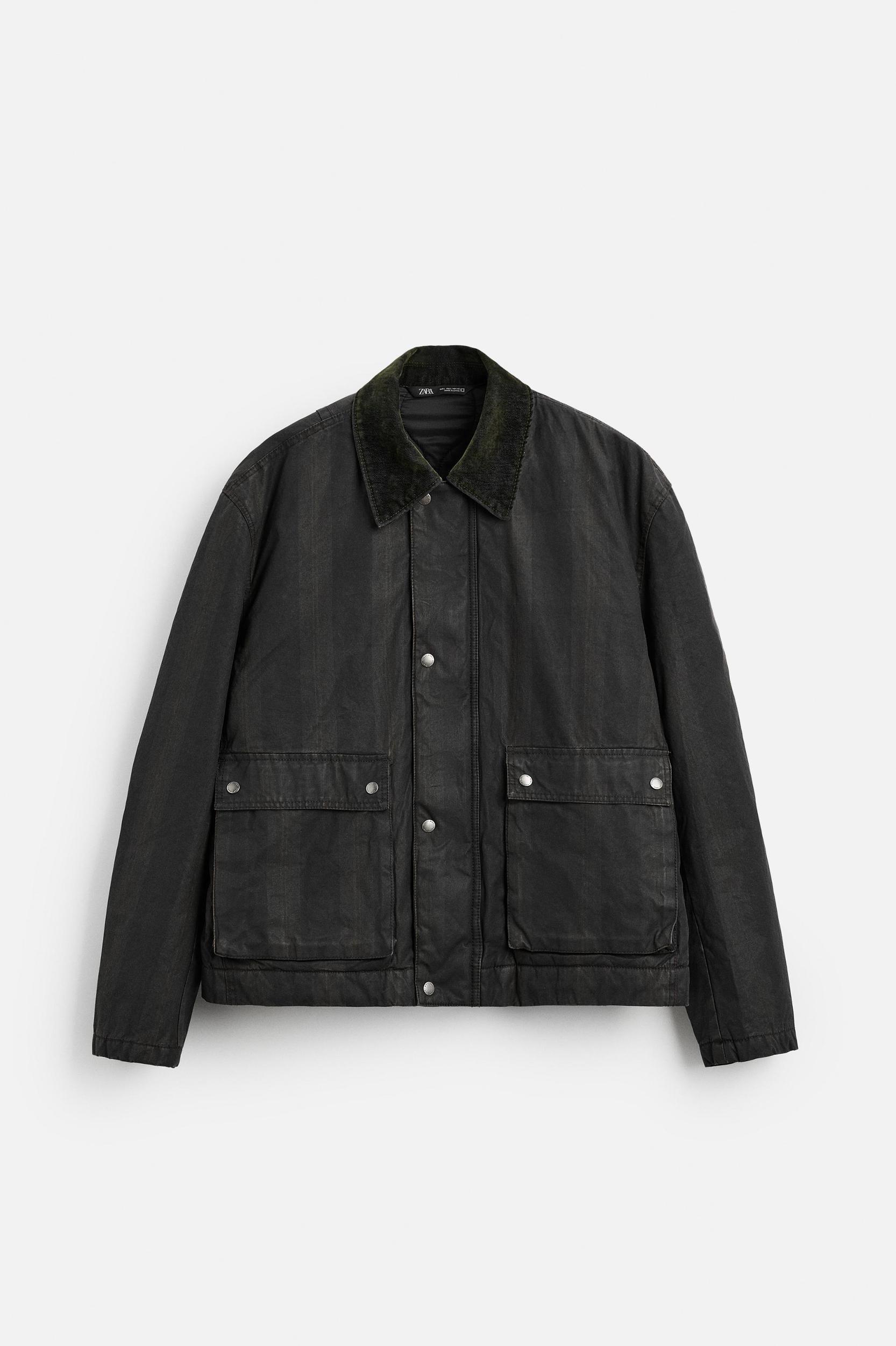 CONTRASTING COLLAR CHECKERED JACKET Product Image