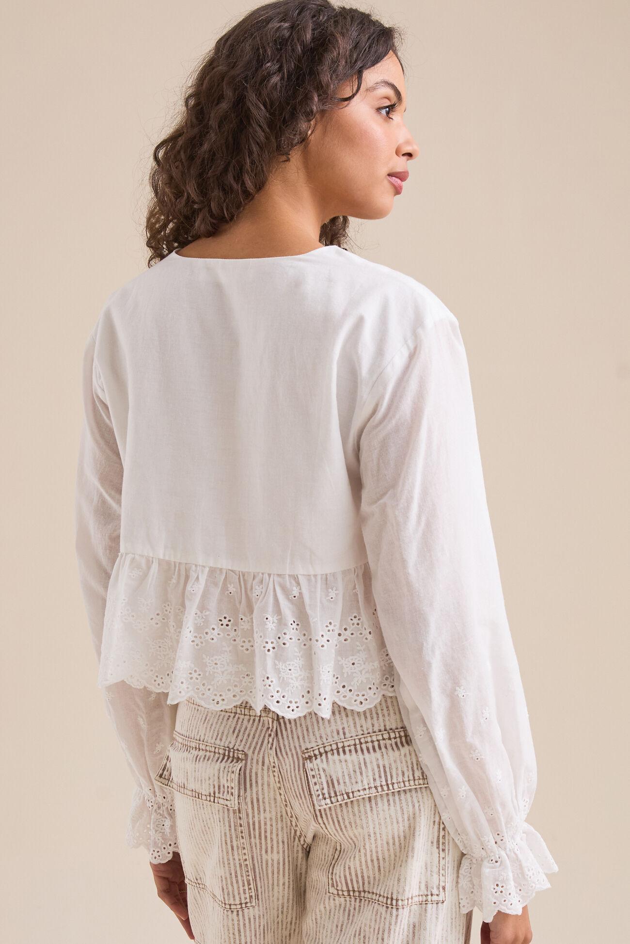 Lacey Tie Front Top Product Image