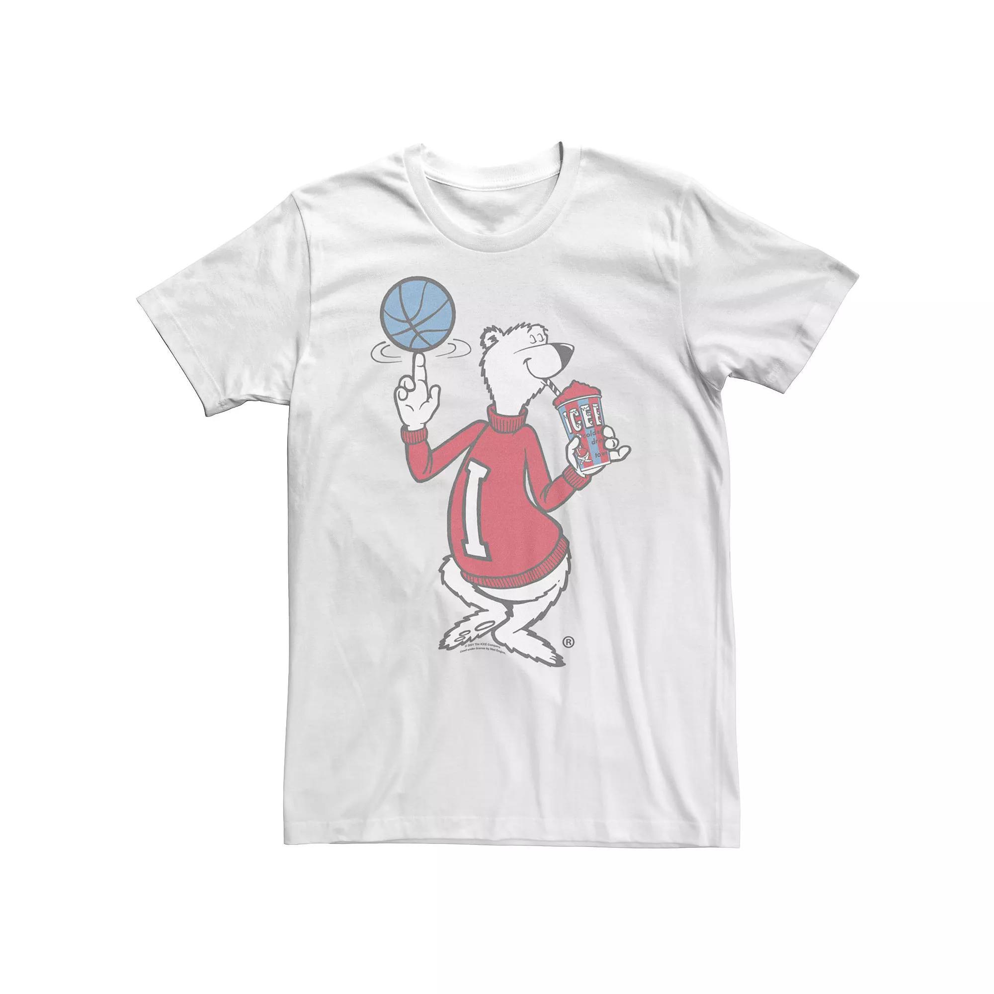 Big & Tall ICEE Polar Bear Basketball Portrait Tee, Men's, Size: 3XL, White Product Image