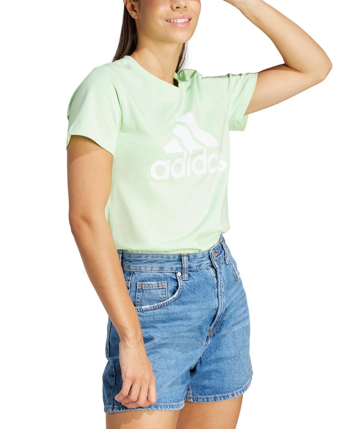 adidas Essentials Logo Tee White XS Womens Product Image