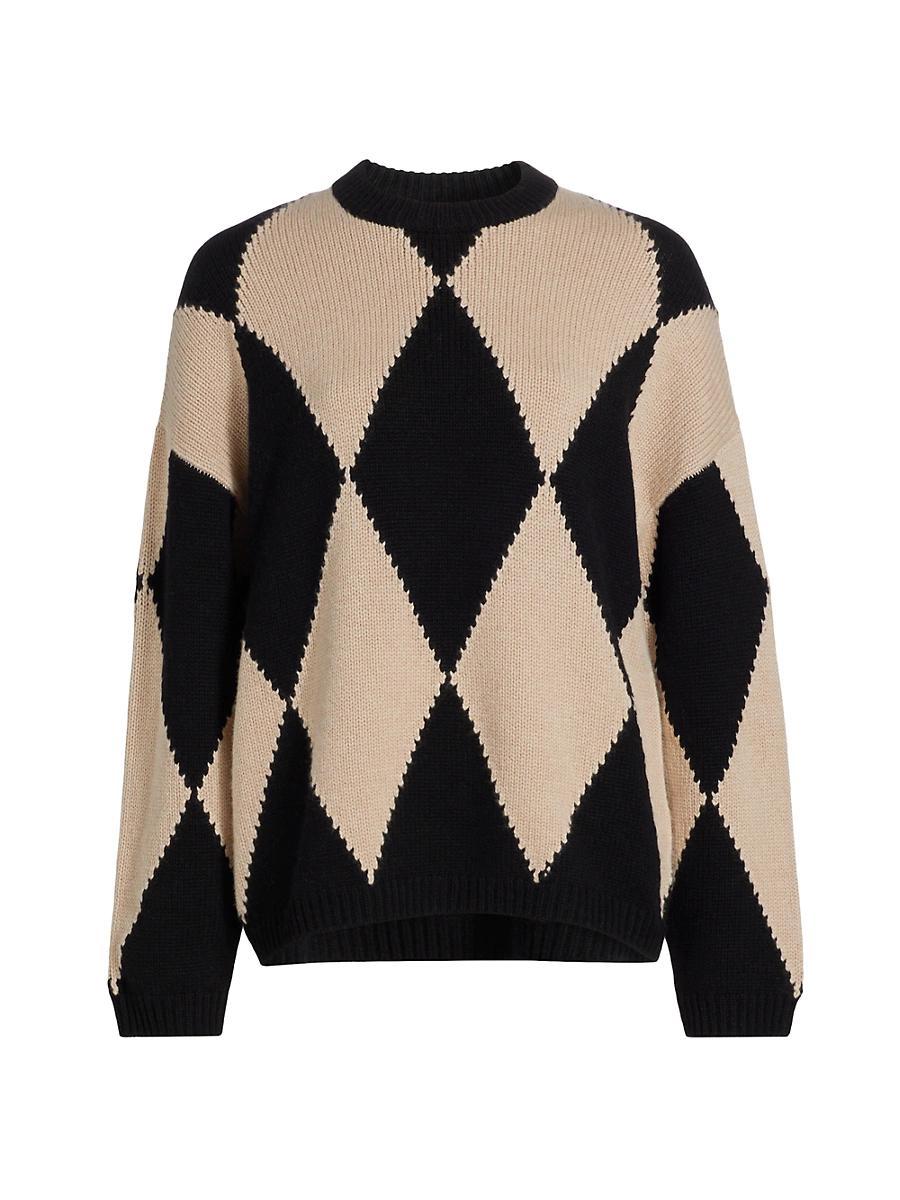 Womens Wool & Cashmere Diamond Sweater Product Image