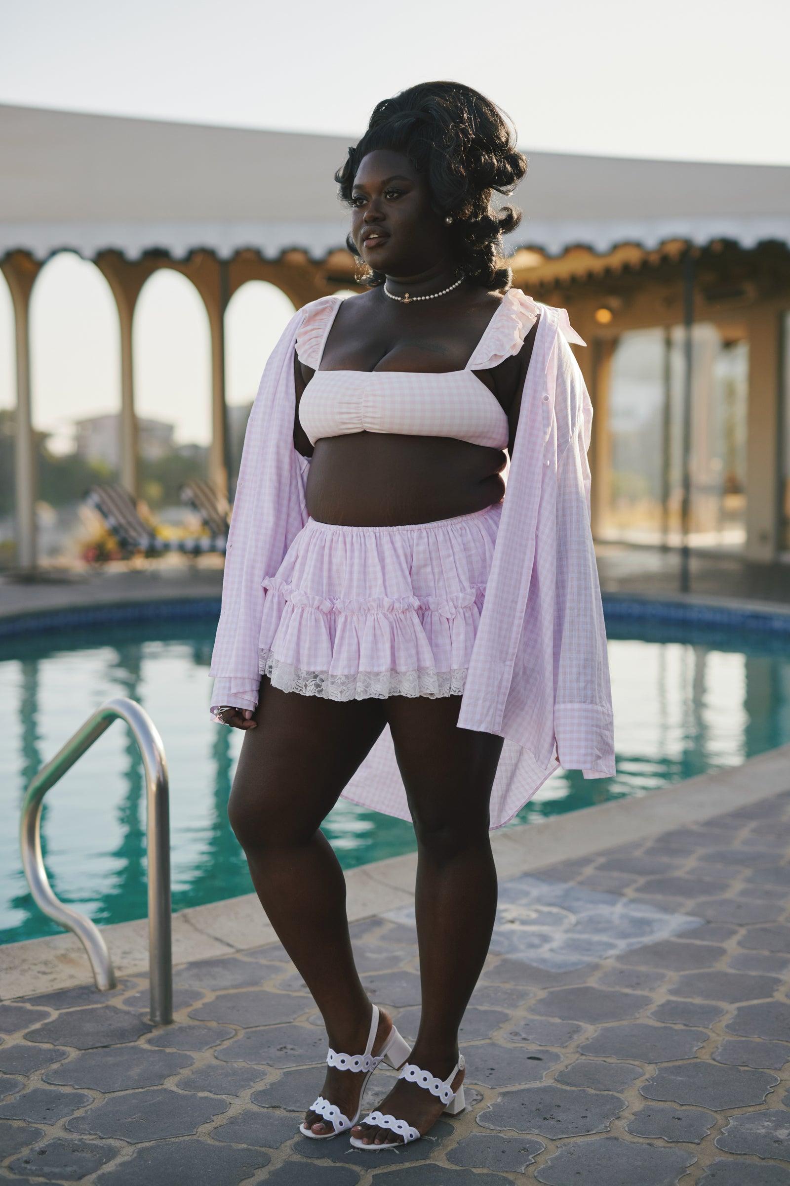 The Pink Gingham Degas Skirt Product Image