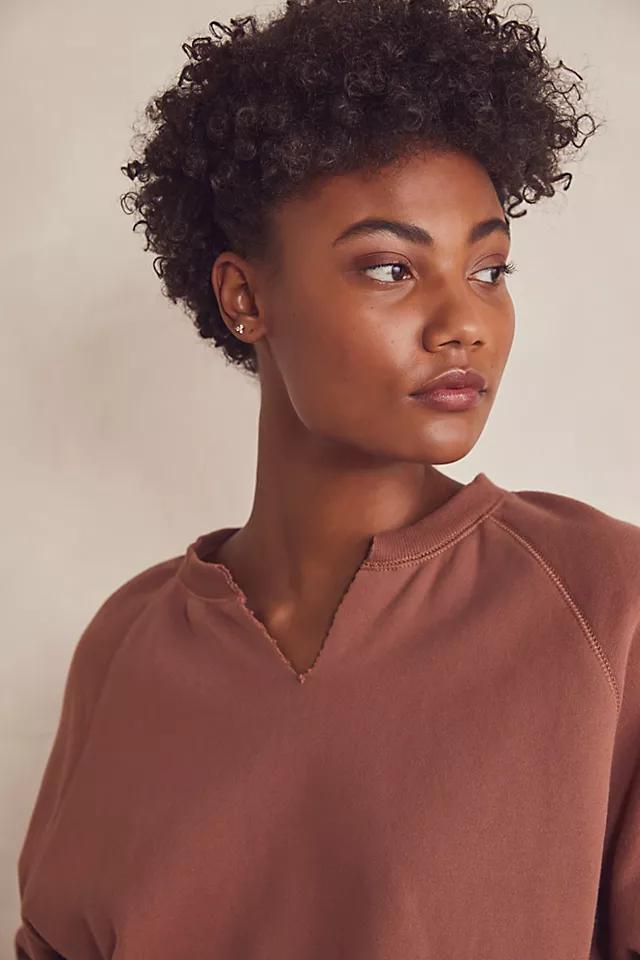 Notch Cropped Sweatshirt Product Image