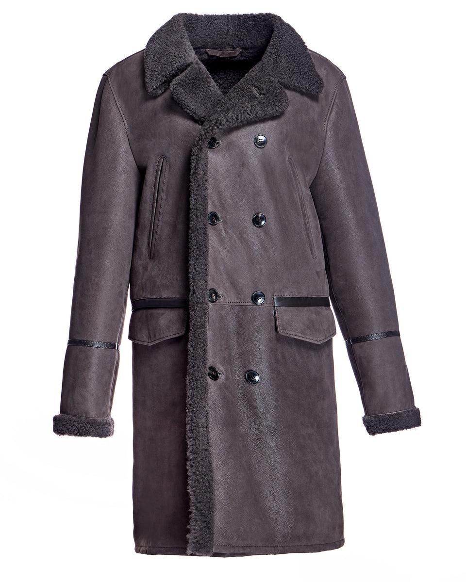 Men's Shearling Peacoat Product Image