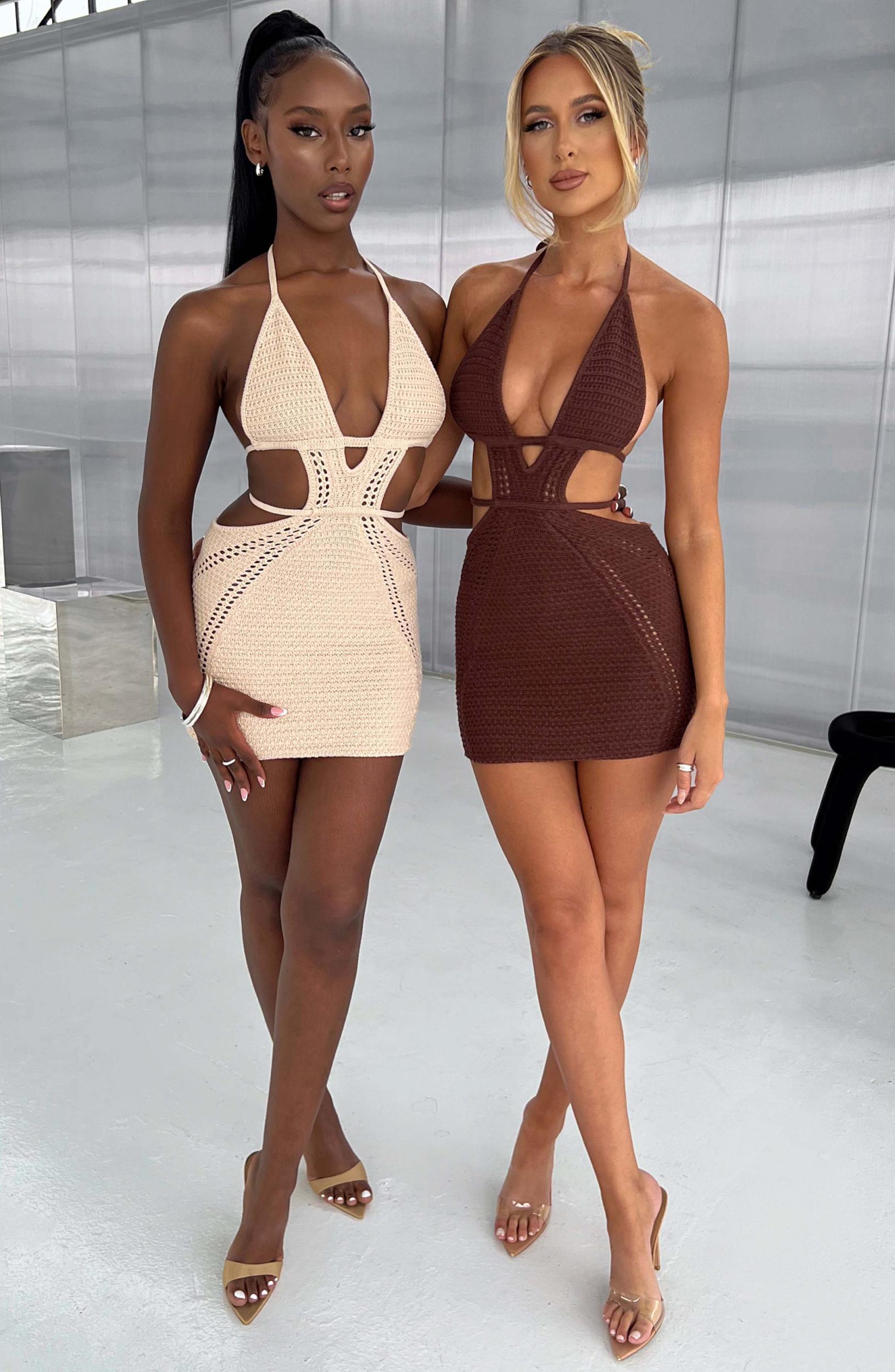 Selena Mini Dress - Cream Product Image