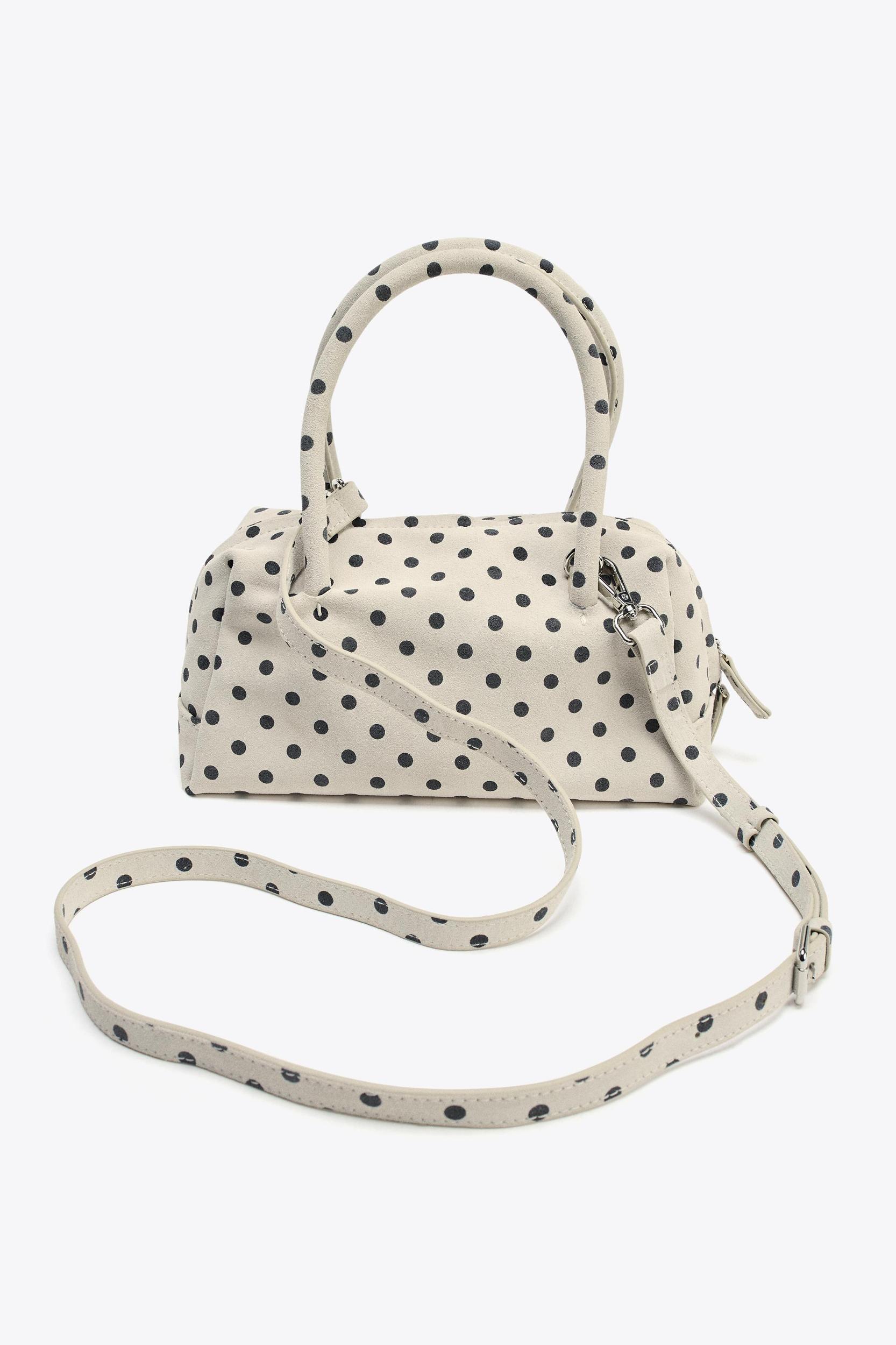 PRINTED SPLIT LEATHER BOWLING BAG Product Image