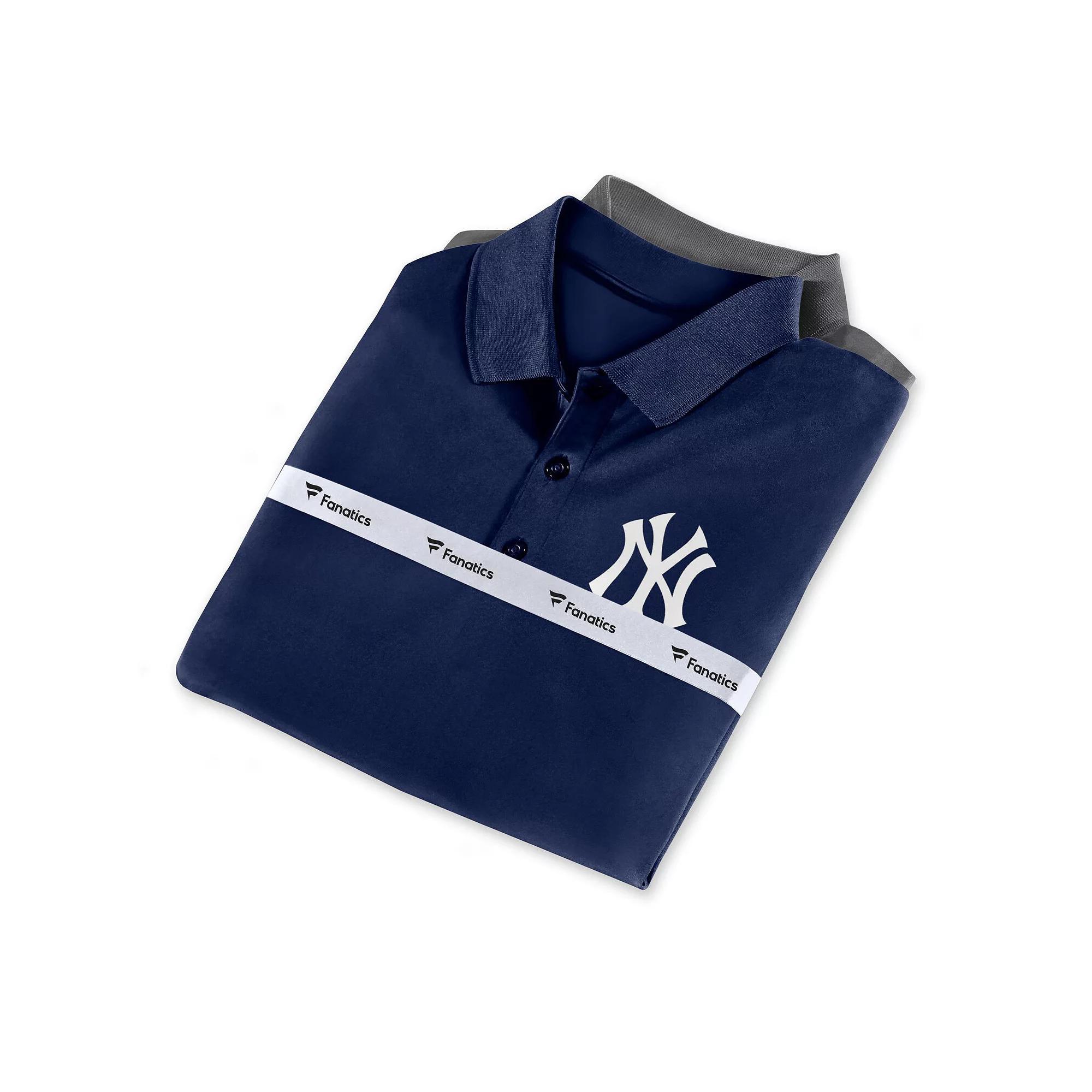 Mens Fanatics Branded /Gray New York Yankees Polo Combo Set Blue Product Image