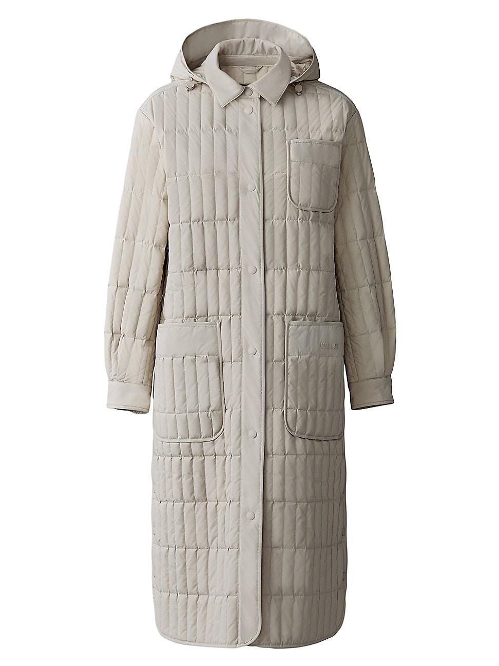 Womens Tadoka Vertical Quilted Down Coat Product Image