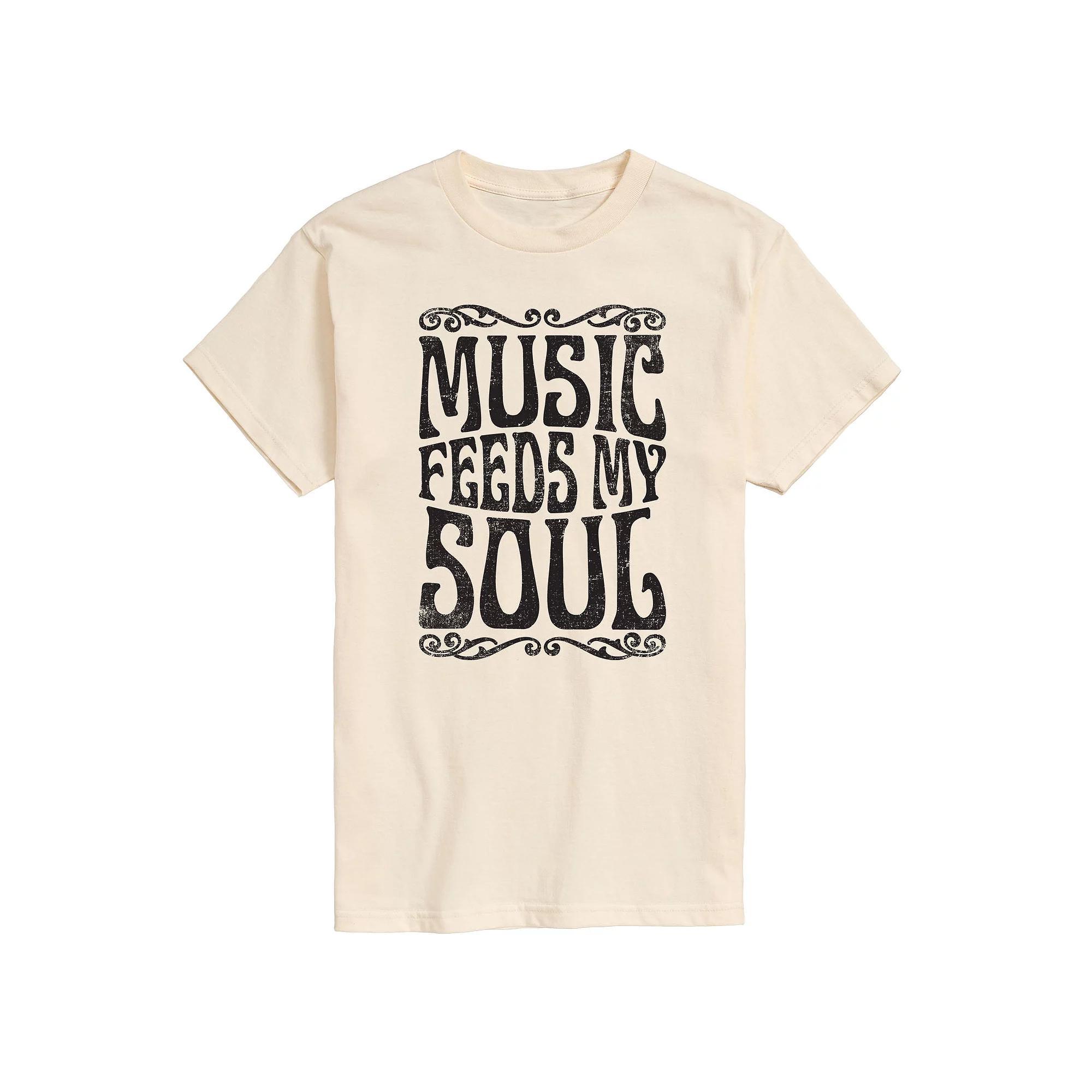 Mens Music Feeds My Soul Tee Product Image