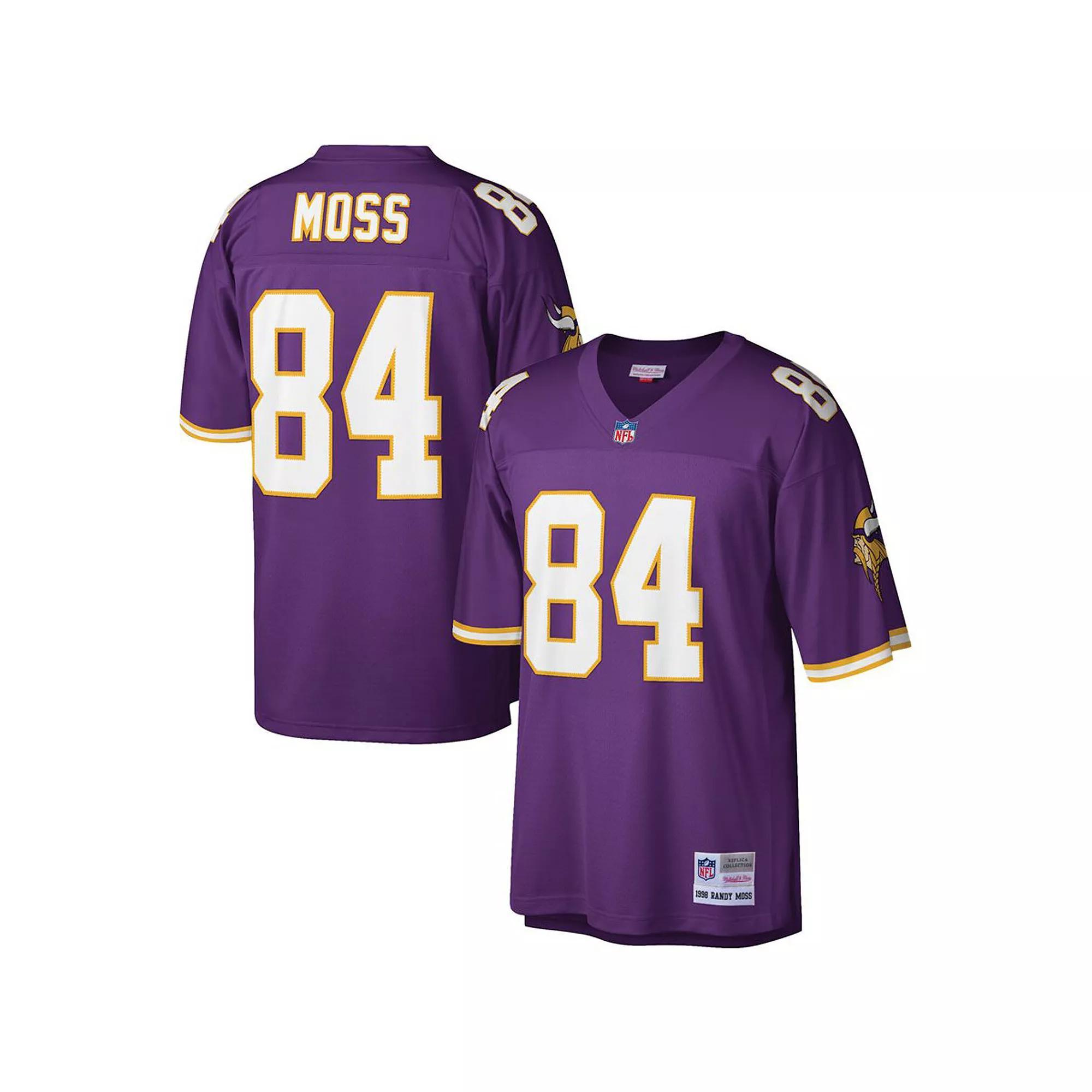Men's Mitchell & Ness Randy Moss Purple Minnesota Vikings Big & Tall 1998 Retired Player Replica Jersey, Size: 3XLT Product Image