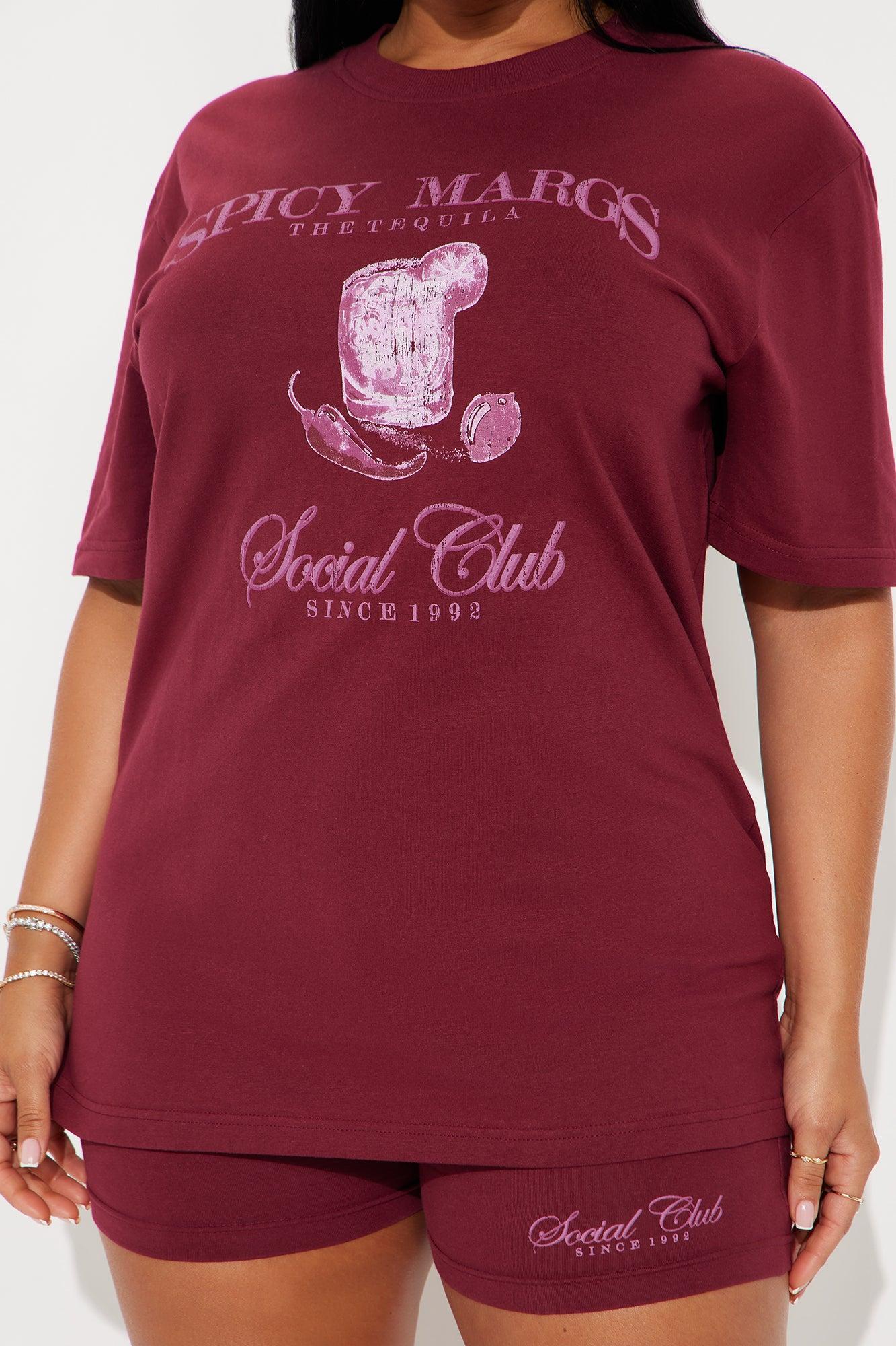 Margs Social Club Short Set - Burgundy Product Image