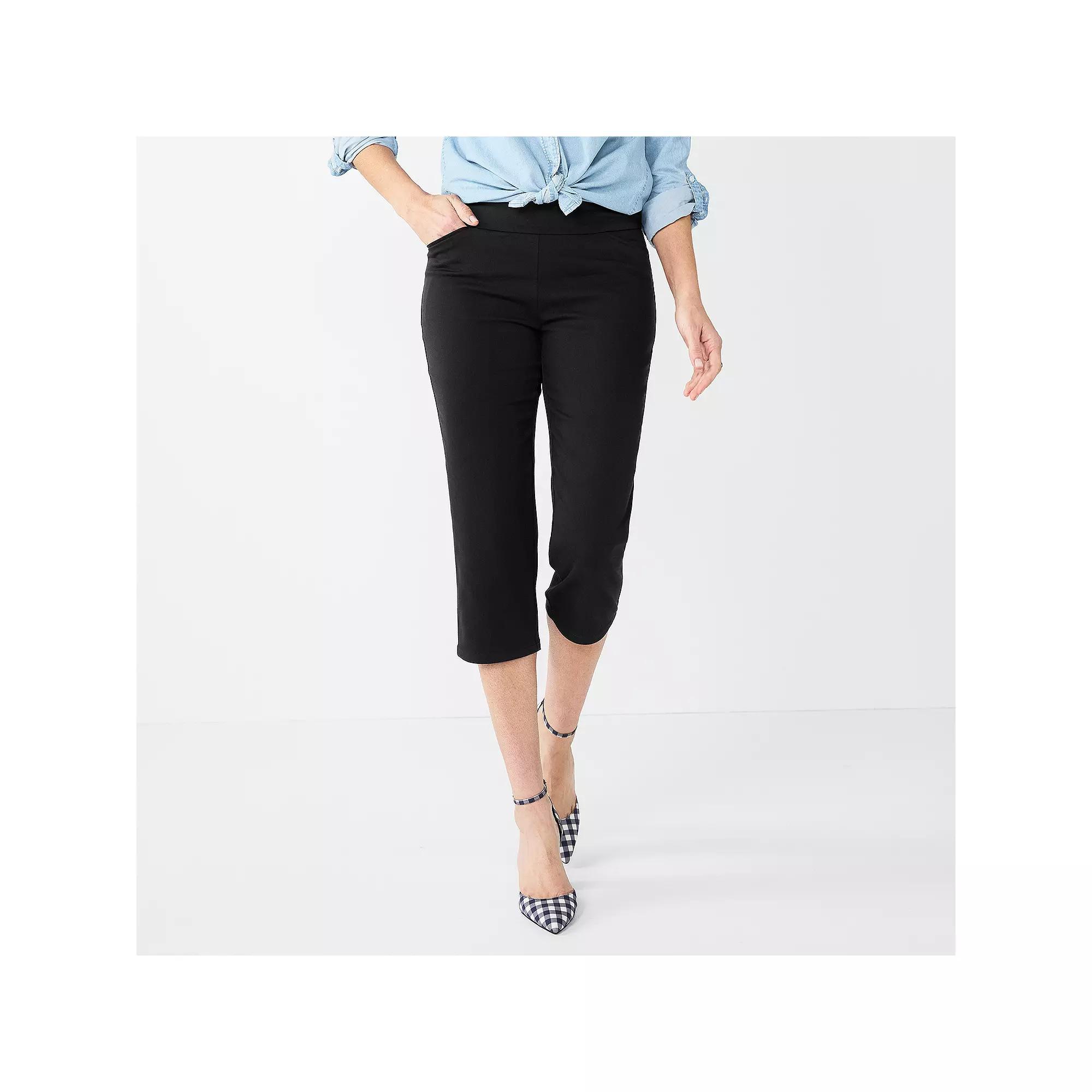 Women's Croft & Barrow® Effortless Stretch Capri Pants, Size: 14, White Product Image