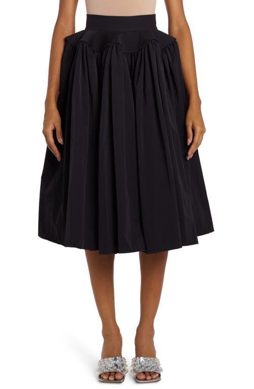 Womens Pleated Flared Midi-Skirt Product Image