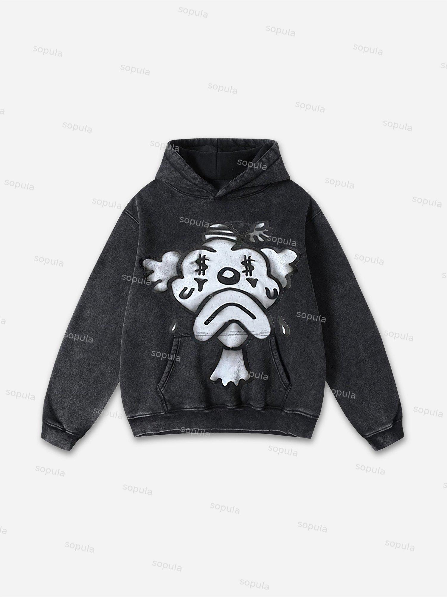 Sopula Child Of God Print Acid Washed Hoodie Product Image