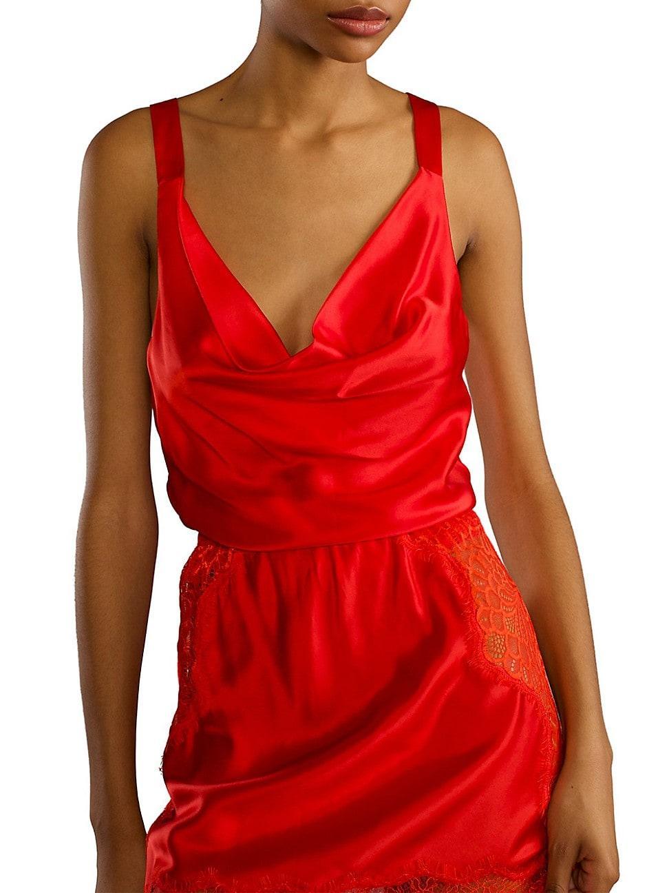 Womens Silk Cowlneck Top Product Image