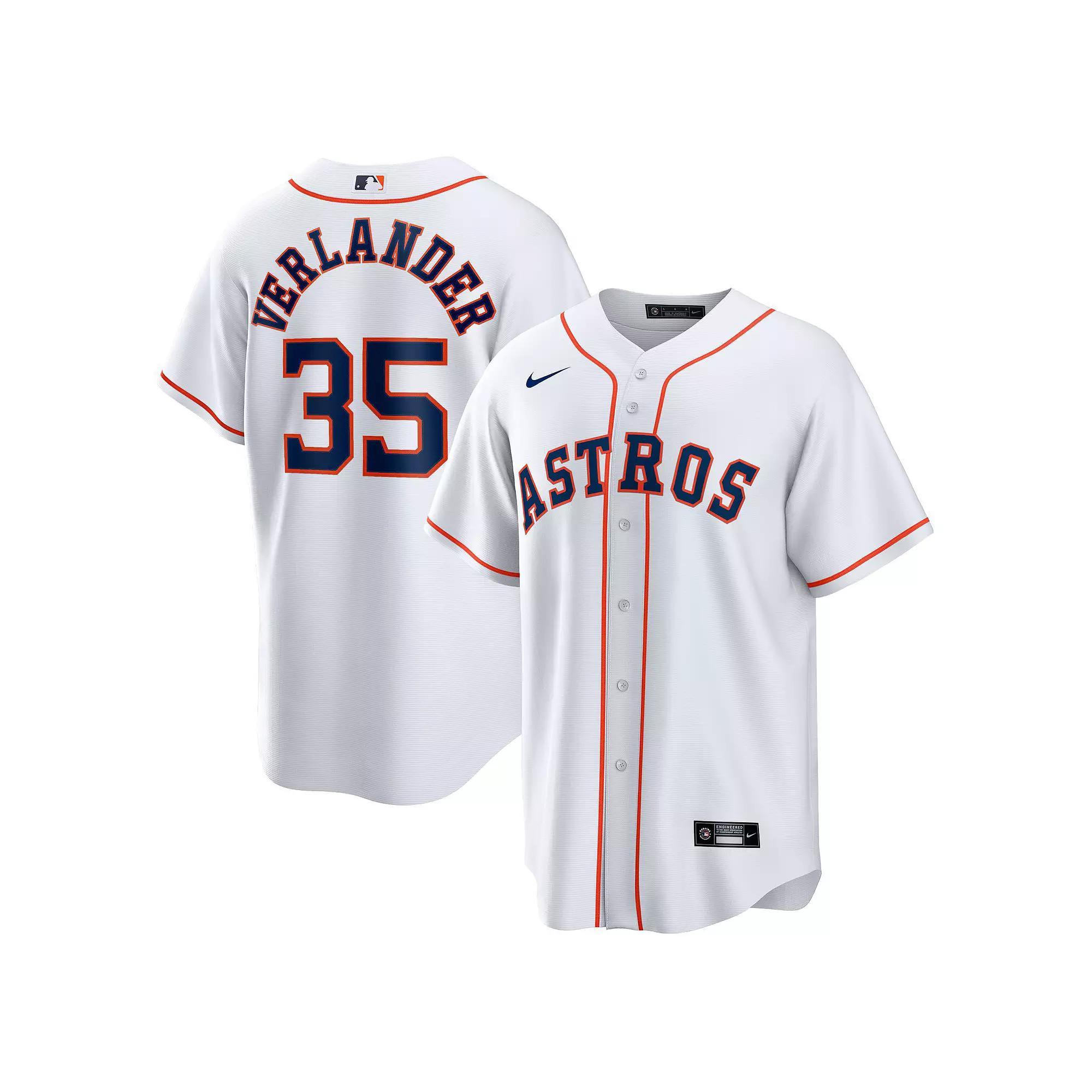 Men's Nike Justin Verlander White Houston Astros Home Replica Player Name Jersey, Size: Large Product Image