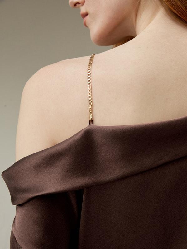 Silk Chic One-Shoulder Top Product Image