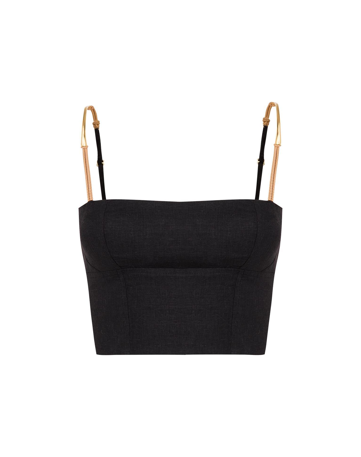 Sakura Detail Top - Black Product Image
