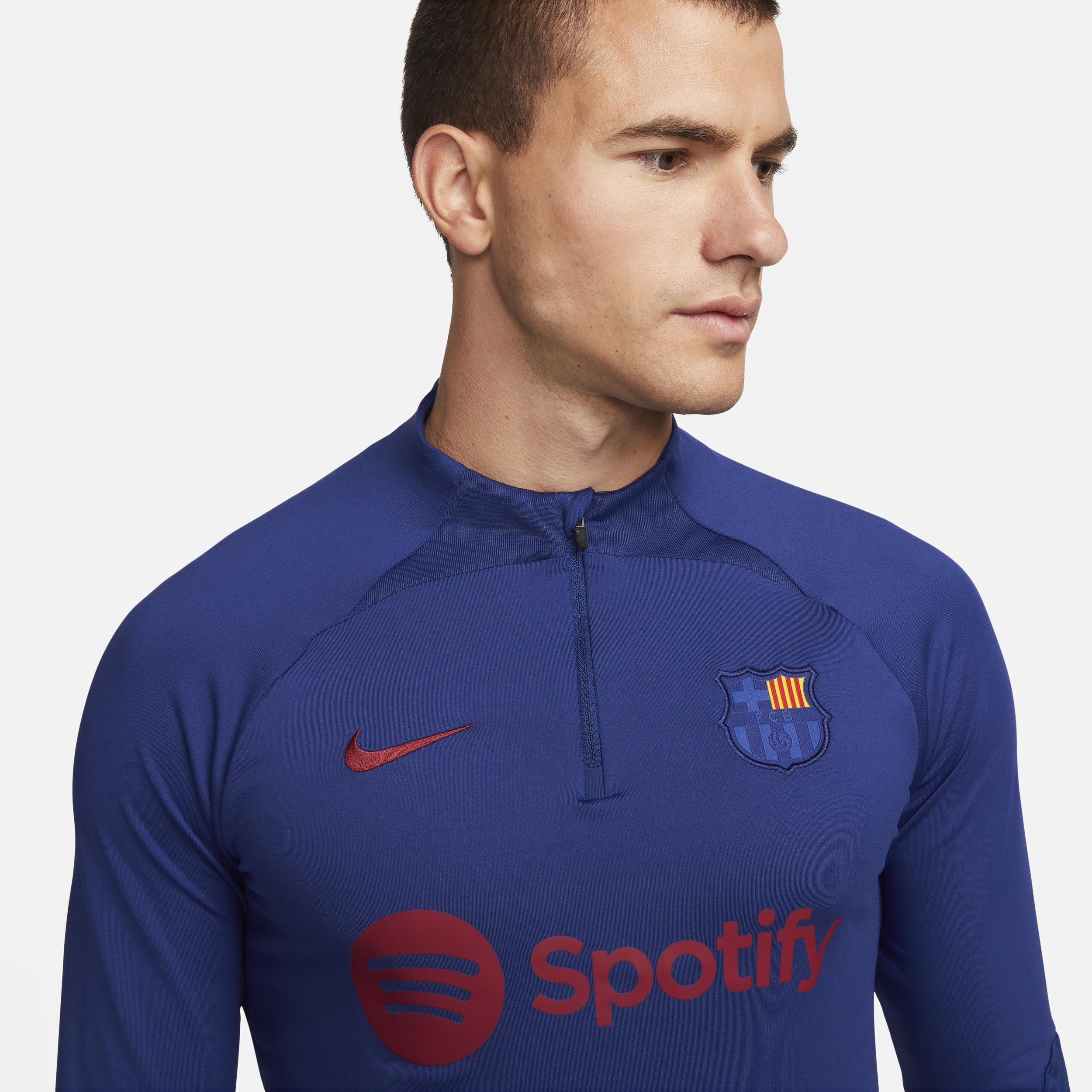 Mens Nike Blue Barcelona 2022/23 Strike Drill Performance Quarter-Zip Long Sleeve Top Product Image