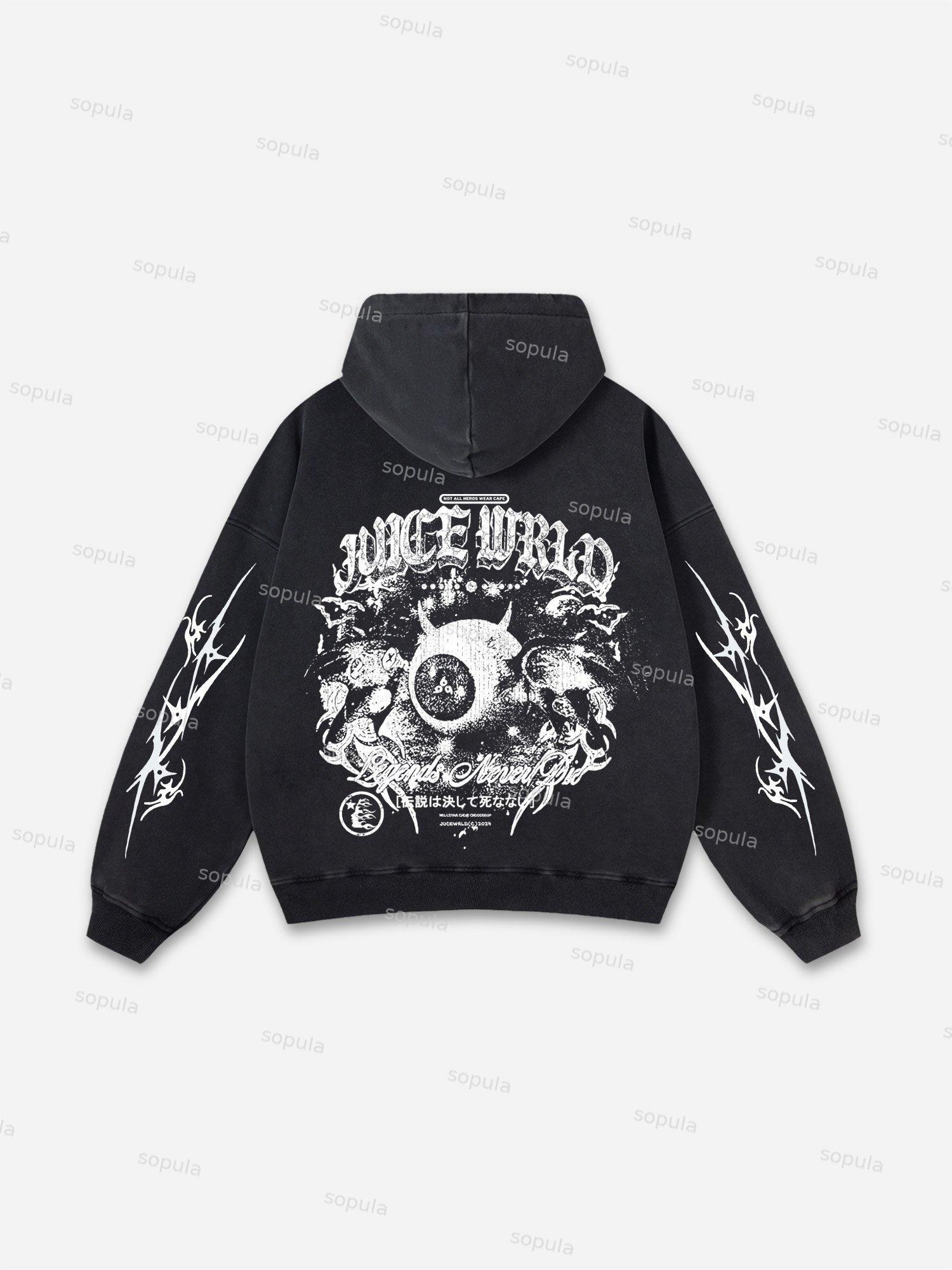 Sopula Child Of God Print Acid Washed Hoodie Product Image