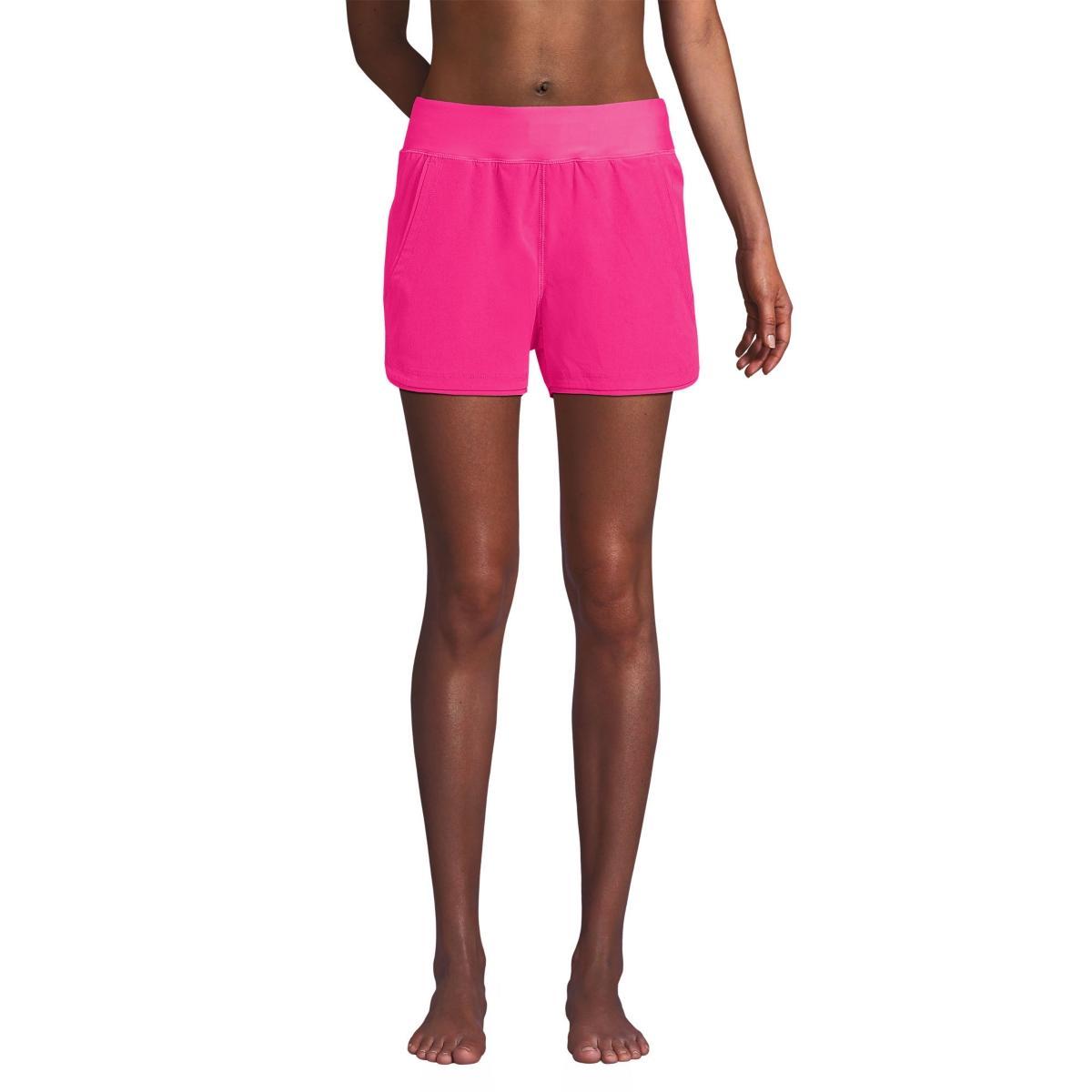 Women's Lands' End 3" Quick Dry Swim Shorts With Panty, Size: 4, Black Product Image