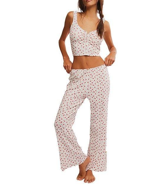 Free People Fresh In Love Ditsy Floral Pointelle Knit Lounge Set Product Image
