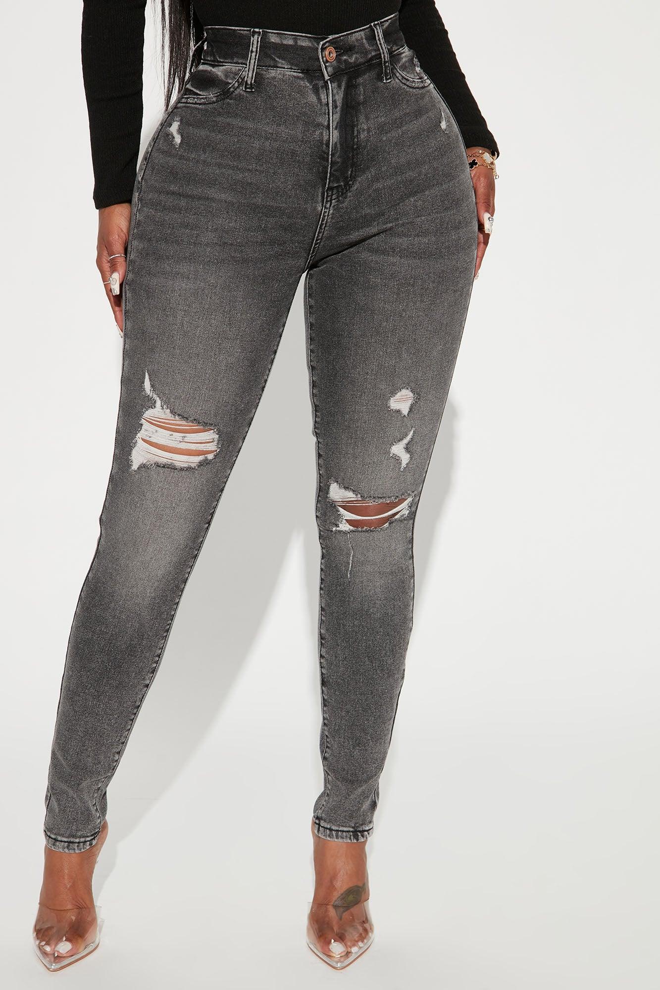 Living Life High Stretch Skinny Jeans - Black Wash Product Image